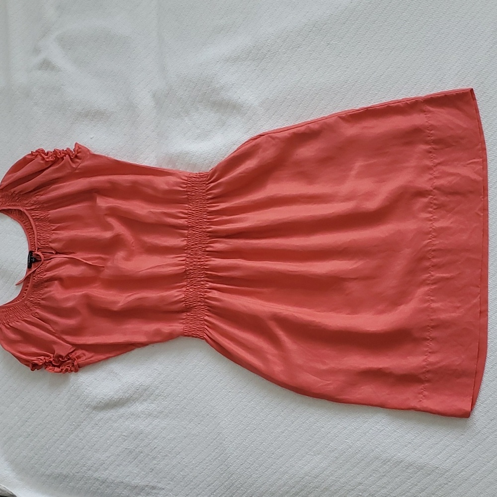 Talbots 100% Silk Coral dress sz S